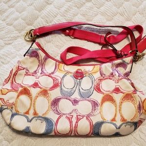 Coach Signature Shoulder Bag Multi Color